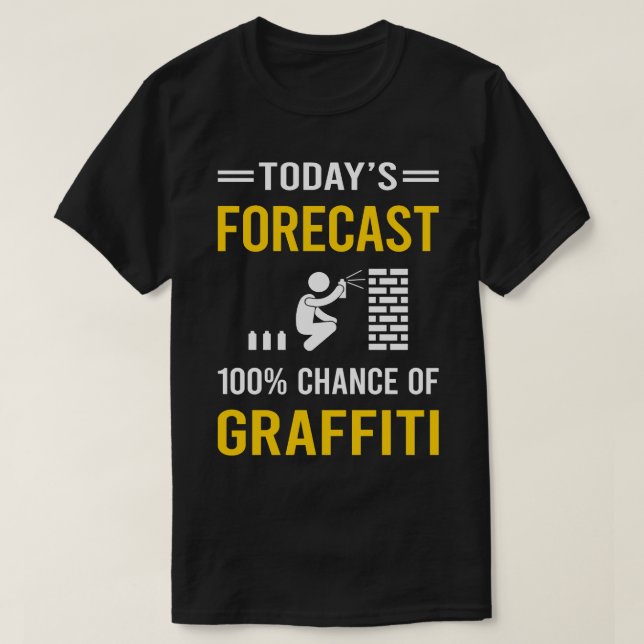 Camiseta Grafite de previsão atual (Frente do Design)