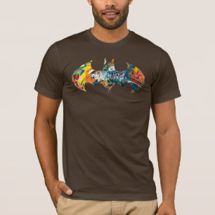 Camiseta Grafite do logotipo Batman Neon/80s
