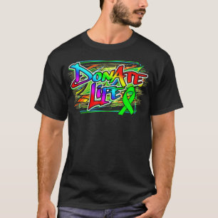 Camiseta Grafite Estilo Dádiva de Órgãos Consciência e Orgã