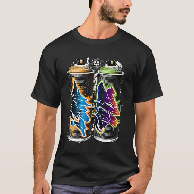 Camiseta Grafite Fat Boné Paint Cans - Os Pilares Da (Frente)