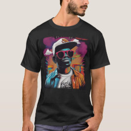 Camiseta Grafite Hip Hop - Ilustração Digital em A