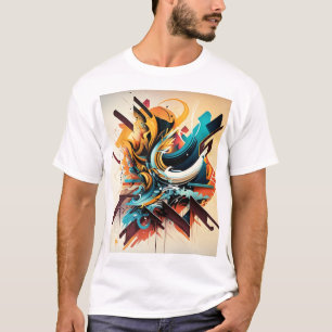 Camiseta Grafite Kandinsky Moderno Branco