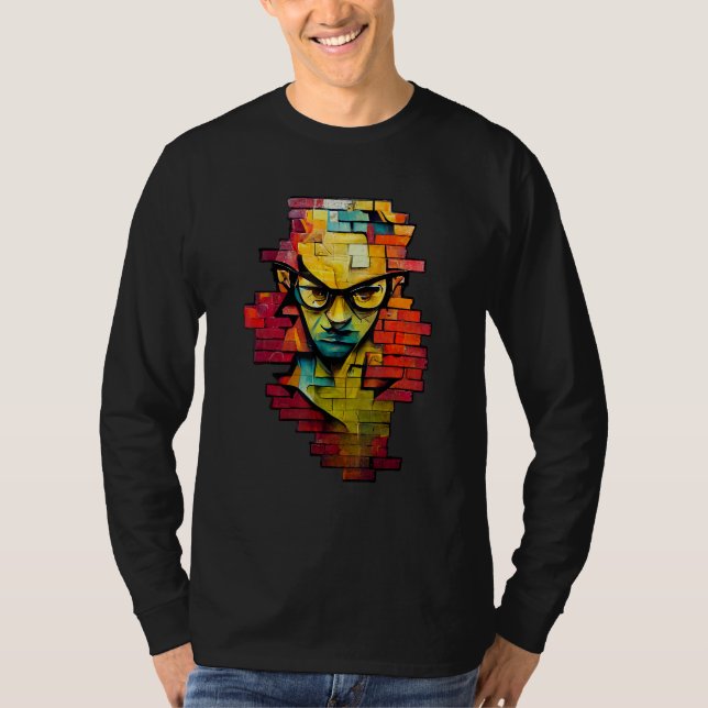 Camiseta Grafite Nerdcore Geeksta Rap Nerd Pintado Na  (Frente)