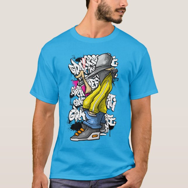Camiseta Grafite Pintar com spray VANDAL ARTIST (Frente)
