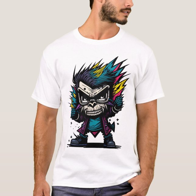 Camiseta Grafite Punk Monkey Tee! (Frente)