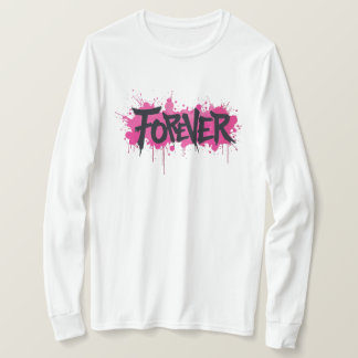 Camiseta Grafite rosa quente "FOREVER"