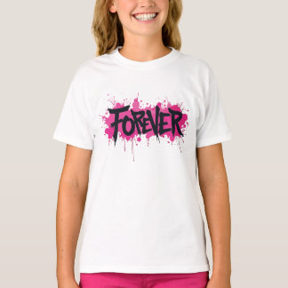 Camiseta Grafite rosa quente "FOREVER"