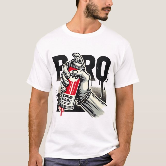 Camiseta Grafite Spray Paint Street Art Design (Frente)