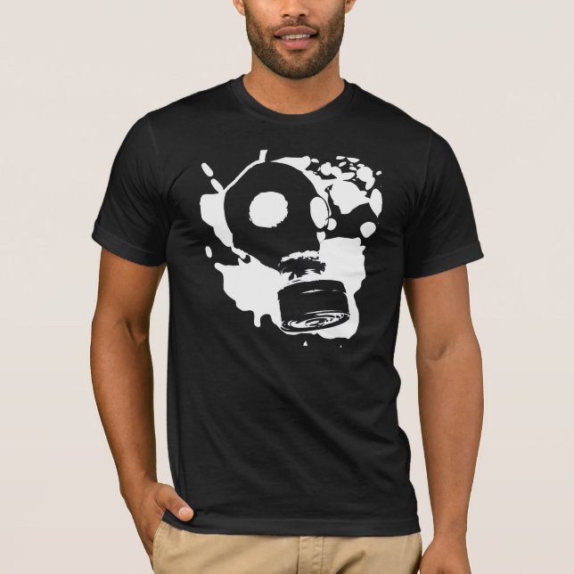 Camiseta Grafites da máscara de gás (Frente)