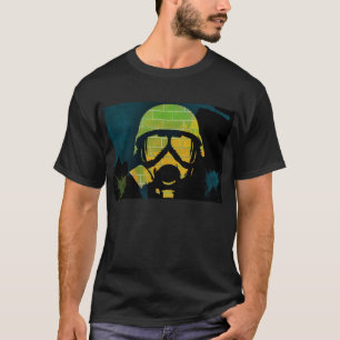 Camiseta Grafites da máscara de gás