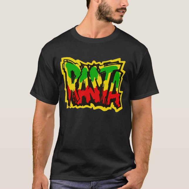 Camiseta Grafites da reggae de Rasta (Frente)