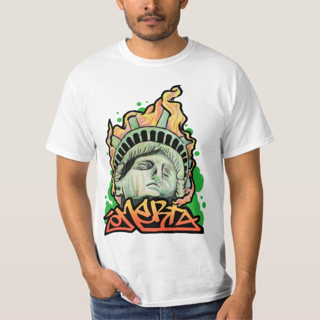 CAMISETA GRAFITES DE COSA NOSTRA NYC DA MULTIDÃO DA (Frente)