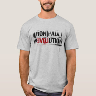 Camiseta Grafites do estêncil da revolução de Ron Paul