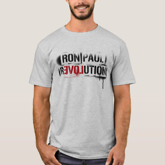 Camiseta Grafites do estêncil da revolução de Ron Paul
