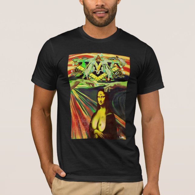 CAMISETA GRAFITES ESPIRITUAIS DO DMT - REMIX DA PINTURA (Frente)