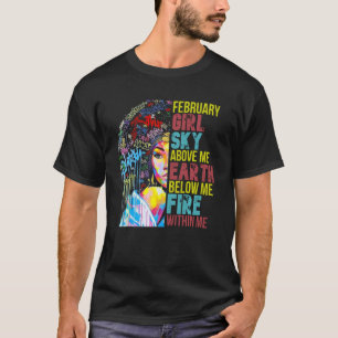 Camiseta Grafitti Fevereiro Menina Negra Africana Americana