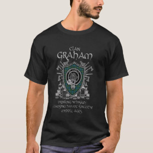Camiseta Graham Clan tartan crest causando estragos na meia