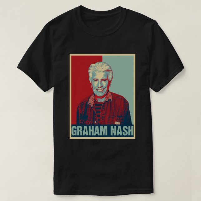 Camiseta Graham Nash Retro Hope Style Gift Para Ventiladore (Frente do Design)