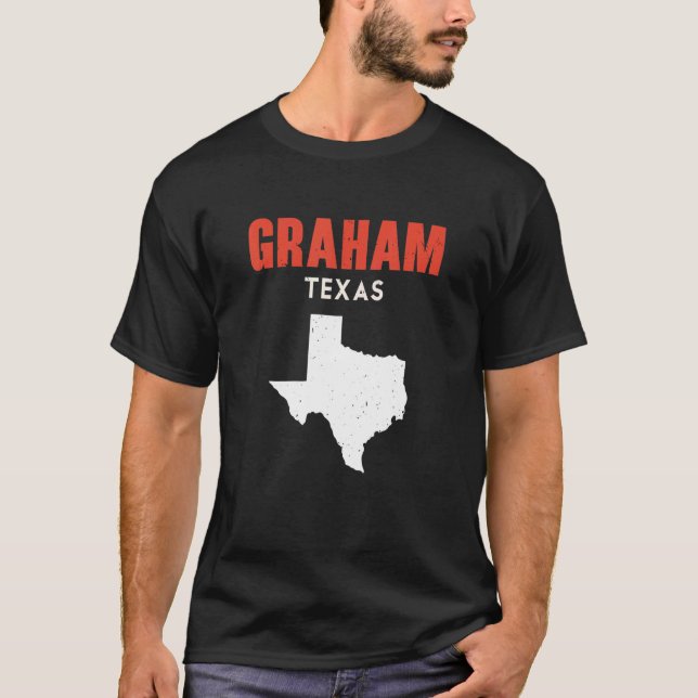 Camiseta Graham Texas EUA State America Viagem Texas (Frente)