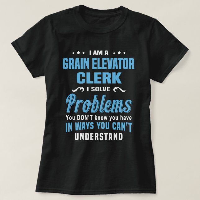 Camiseta Grain Elevator Clerk (Frente do Design)