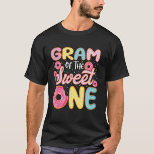 Camiseta Gram do Doce Um 1º Aniversário Festa de Donut Famí