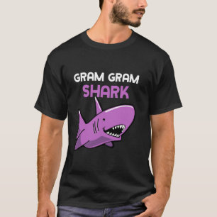 Camiseta Gram-Gram Família Engraçada De Tubarões Vovó Gram