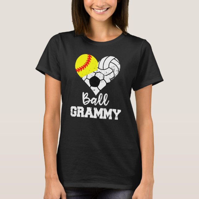 Camiseta Grama de Futebol de Voleibol do Coração da Bola Gr (Frente)