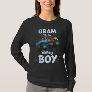 Camiseta Grama Do Aniversário "Monster Truck Bday Women"