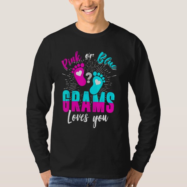 Camiseta Gramas Rosa Ou Azuis Te Ama Sexo Reveal Baby Pa (Frente)
