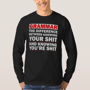 Camiseta Gramática A Diferença Entre Saber