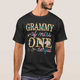 Camiseta Gramática Da Pequena Miss primeiro aniversario Fil