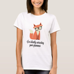 Camiseta Gramática do Fox do hipster