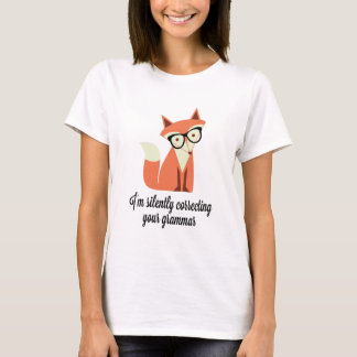 Camiseta Gramática do Fox do hipster