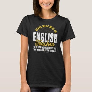 Camiseta Gramática Polícia de Gramática Professora Inglês O