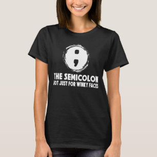 Camiseta Gramática Semicolon Winky Faces