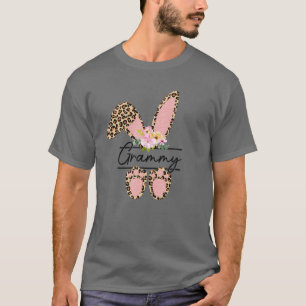 Camiseta Gramaticais das Flores Leopardo com Páscoas bonita