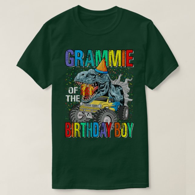 Camiseta Gramímio Do Dinossauro Do Monstro Do Aniversário (Frente do Design)