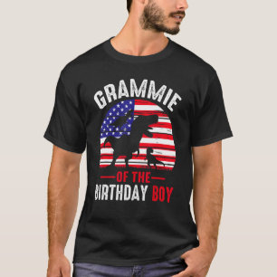 Camiseta Gramímio Do Garoto De Aniversário Dinossauro Corre