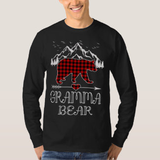 Camiseta Gramma Bear Red Buffalo Xadrez Vovó Urso Pajama