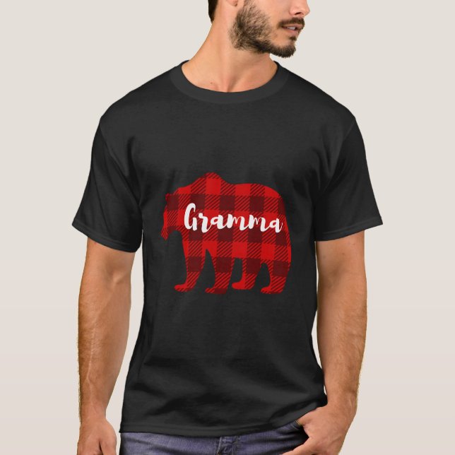 Camiseta Gramma Bear Vestuário Mulheres Presentes Família A (Frente)