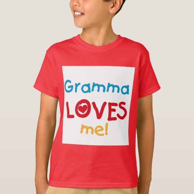 Camiseta Gramma me ama T-shirts e presentes (Frente)