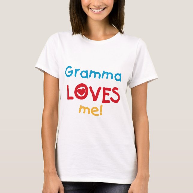 Camiseta Gramma me ama T-shirts e presentes (Frente)