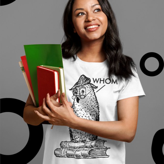 Camiseta Grammar Owl Diz Quem Professora (Criador carregado)