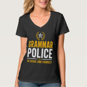 Camiseta Grammar Polícia Engraçado Professor de Inglês