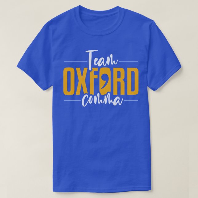 Camiseta Grammar Team Oxford Comma English (Frente do Design)