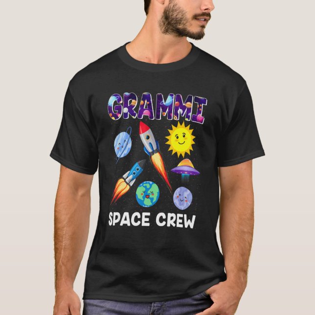 Camiseta Grammi Space Crew Grammi Do Astro Astro De Anivers (Frente)