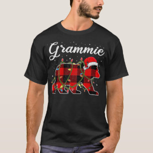 Camiseta Grammie Bear, Red Buffalo Xadrez Vovó Bear Paja