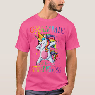 Camiseta Grammie Da Princesa De Aniversário Unicórn
