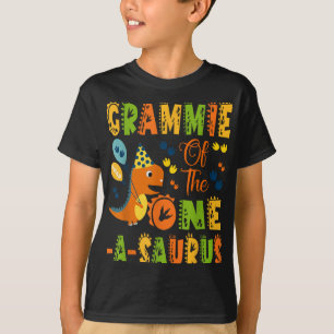 Camiseta Grammie Do Dinossauro primeiro aniversario De Um S