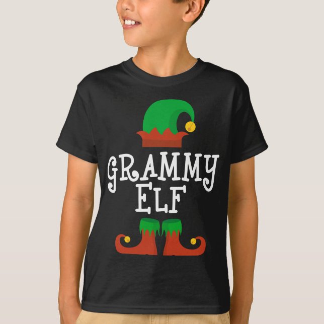 Camiseta Grammie Elf Natal Matando Família Engraçado Pajama (Frente)